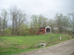 South of Rockville, IN is one of several remaining covered bridges along the route