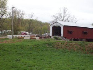 Entering Bridgeton through the covered bridge